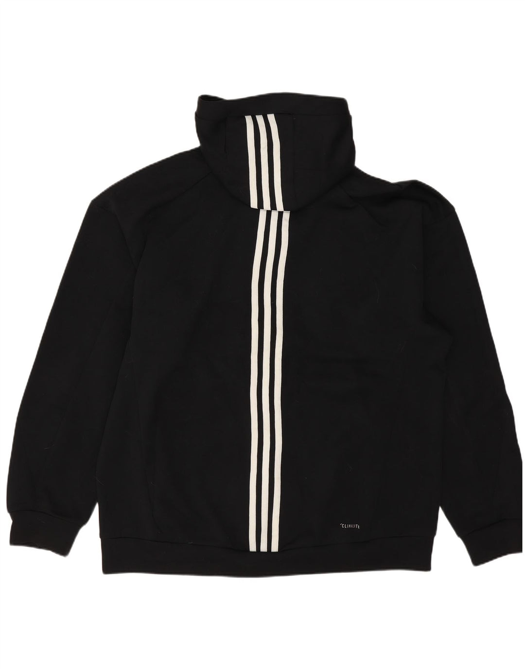 ADIDAS Mens Climalite Graphic Zip Hoodie Sweater Medium Black Polyester