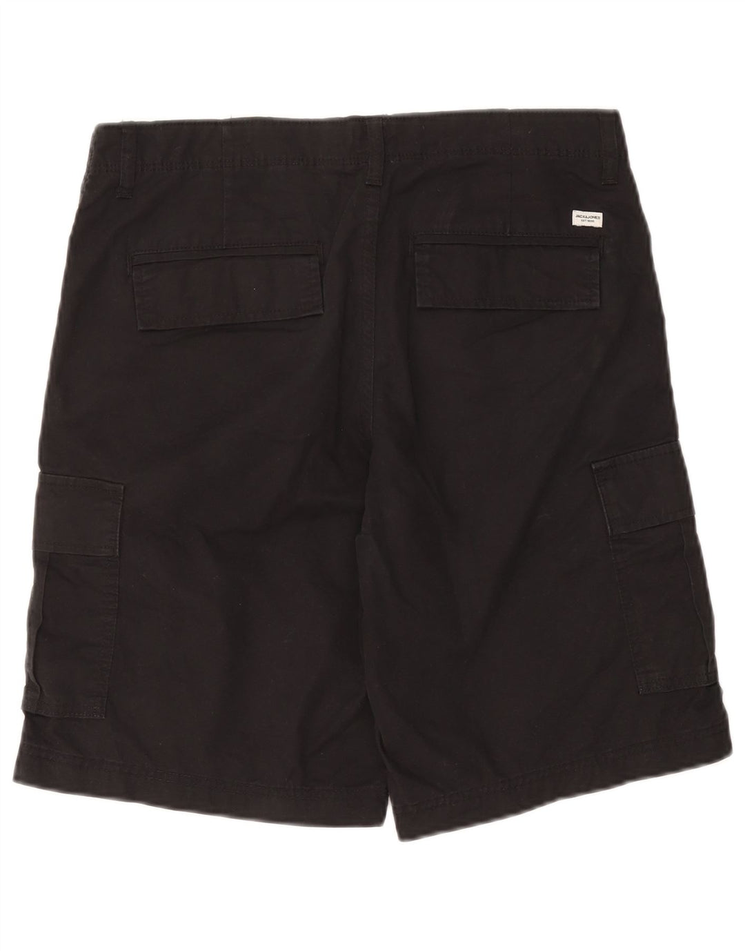 Jack & Jones Mens Cargo Shorts Medium W32  Black Cotton