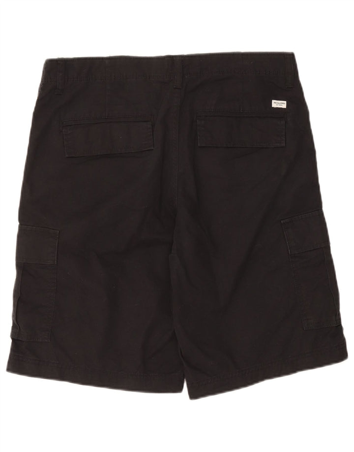 Jack & Jones Mens Cargo Shorts Medium W32  Black Cotton