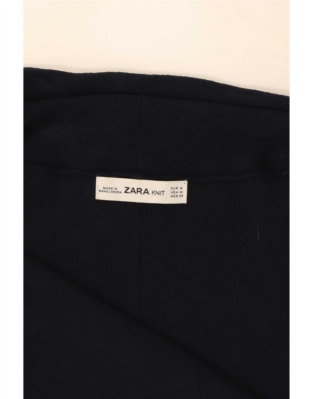 Zara Womens Open Cardigan Sweater UK 12 Medium Navy Blue