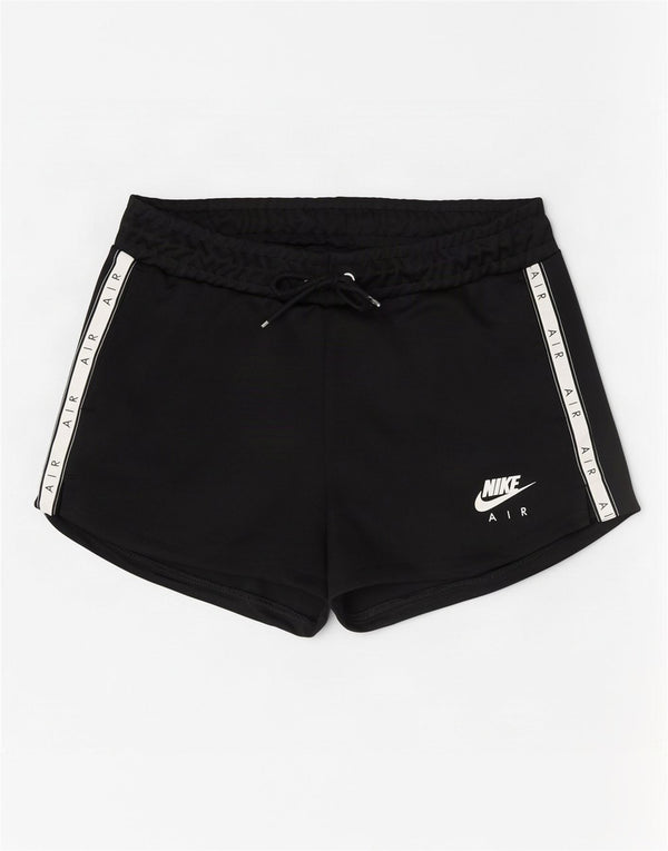 Nike Womens Graphic Sport Shorts UK 12 Medium Black Colourblock Polyester