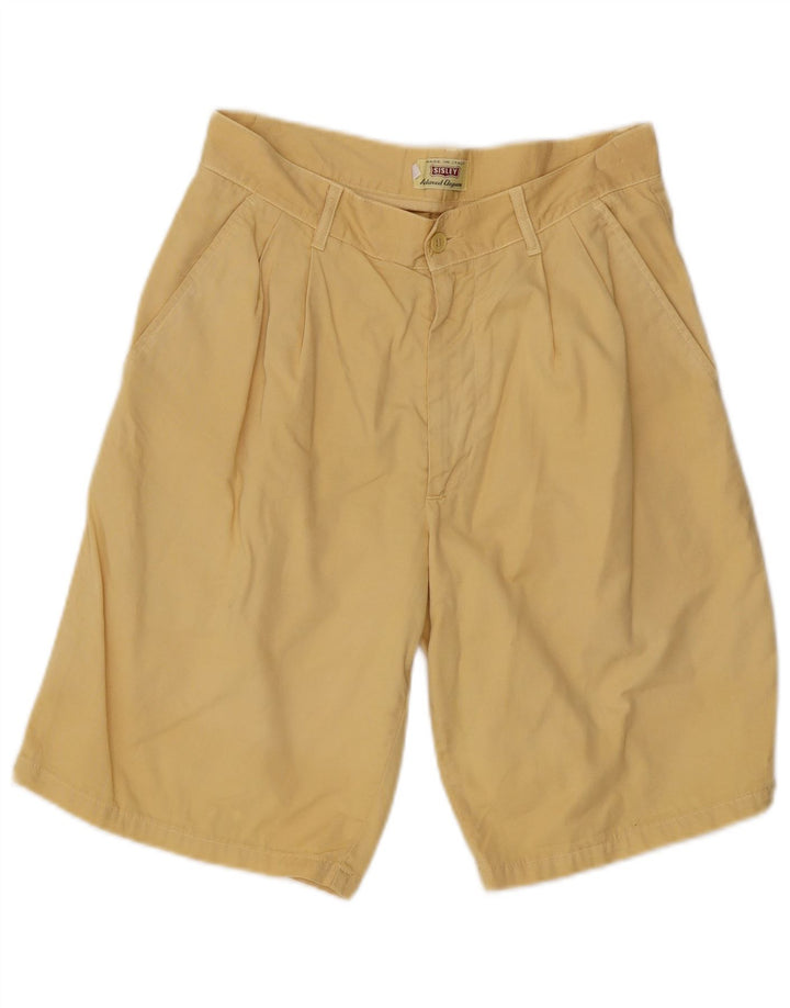 Sisley Mens Relaxed Elegance Pegged Chino Shorts W32 Medium Yellow Cotton