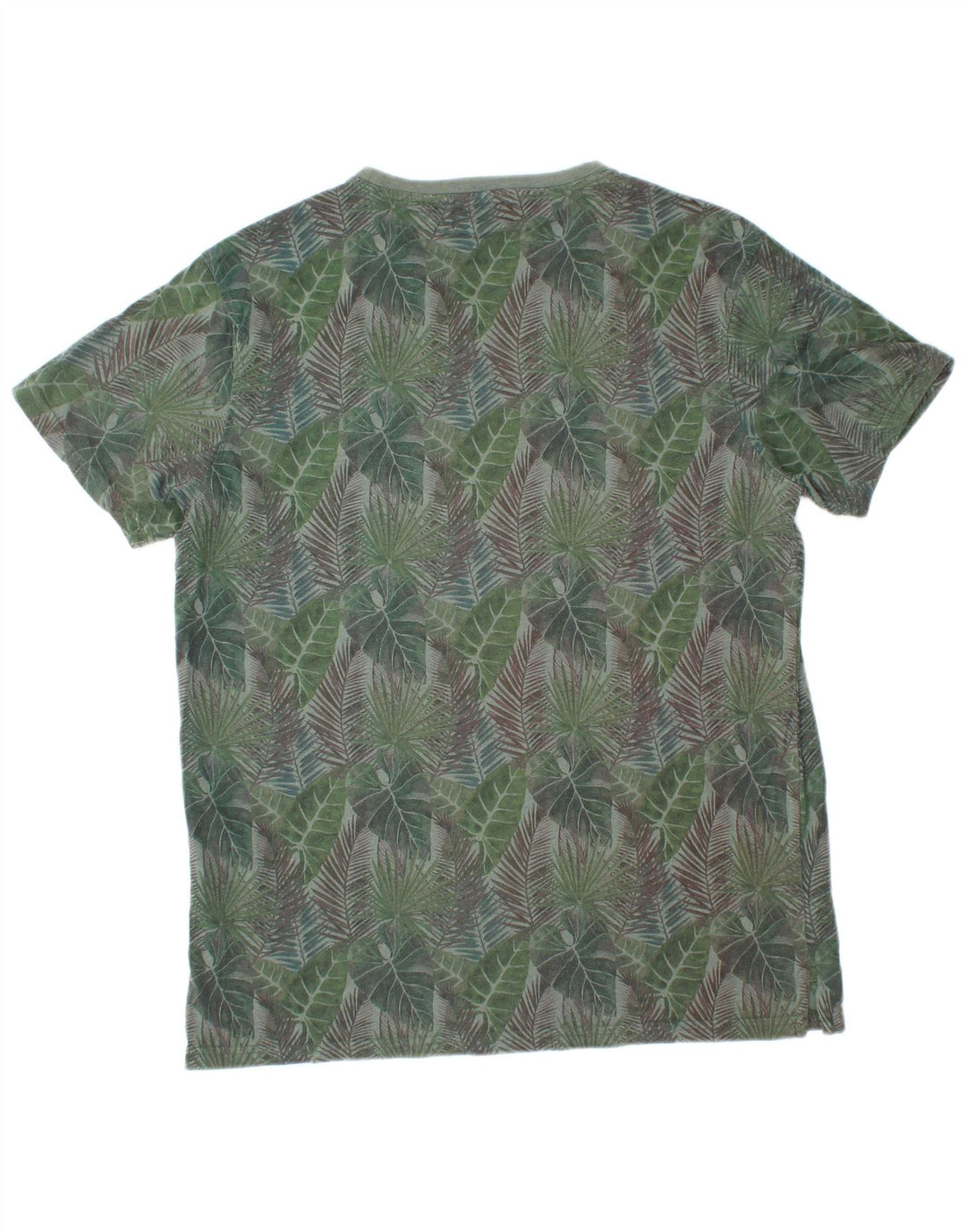 Kappa Mens T-Shirt Top XL Green Floral Cotton