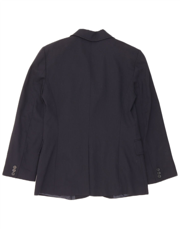 Dolce & Gabbana Womens 3 Button Blazer Jacket IT 44 Medium Navy Blue