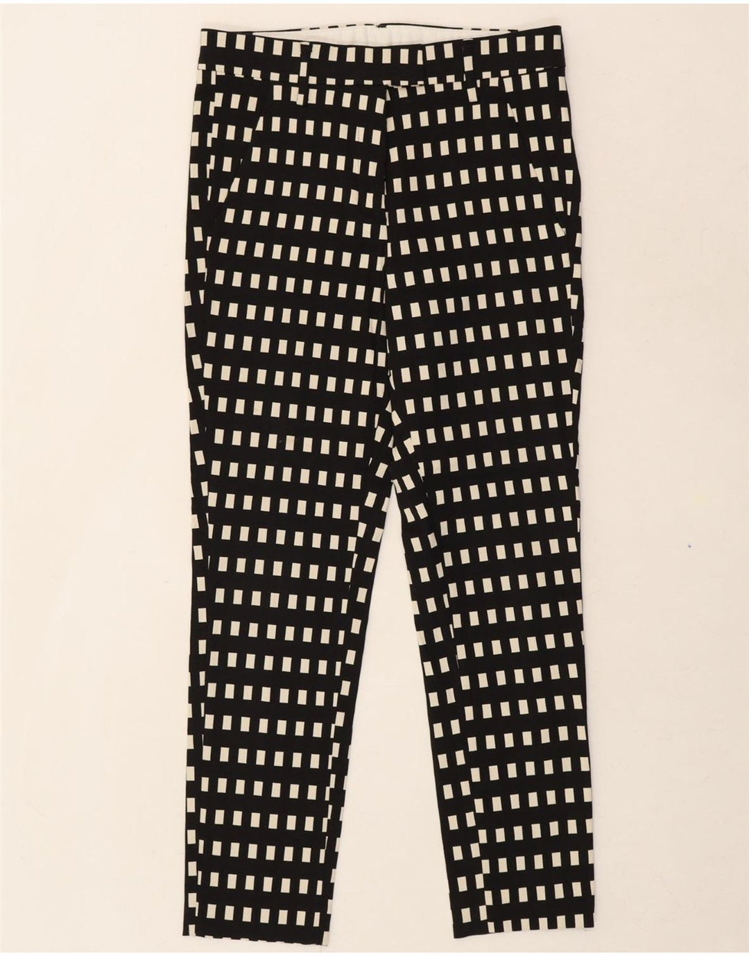 DONDUP Womens Slim Casual Trousers W30 L26 Black Geometric Vintage Dondup and Second-Hand Dondup from Messina Hembry 