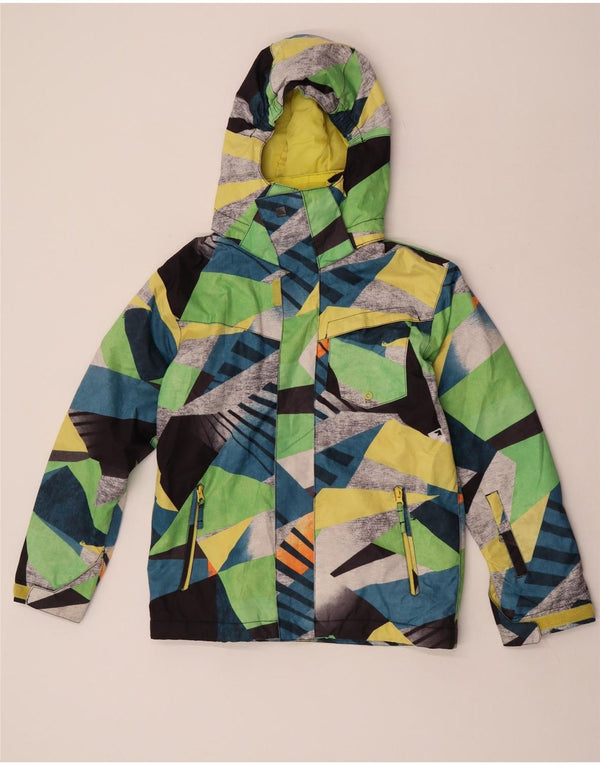 Quiksilver Boys Windbreaker Jacket 11-12 Years Multicoloured Geometric