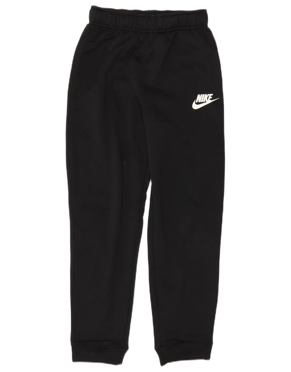 NIKE Boys Tracksuit Trousers Joggers 12-13 Years Large  Black Polyester