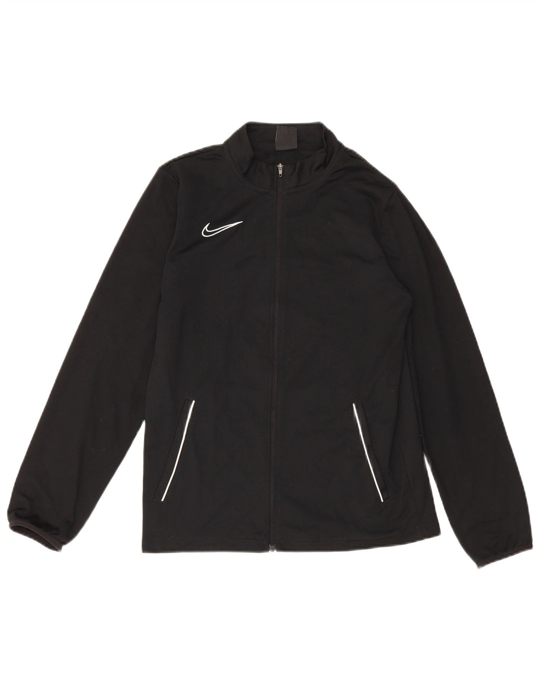 Nike Boys Dri Fit Tracksuit Top Jacket 13-14 Years XL Black Polyester