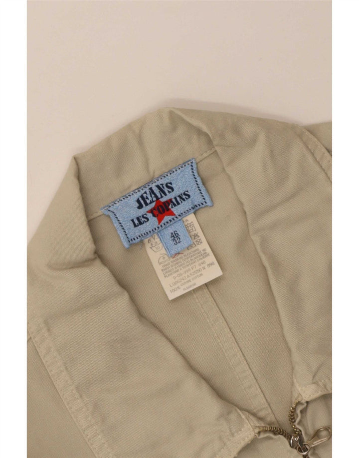 Les Copains Womens Utility Jacket IT 46 Large Beige Cotton