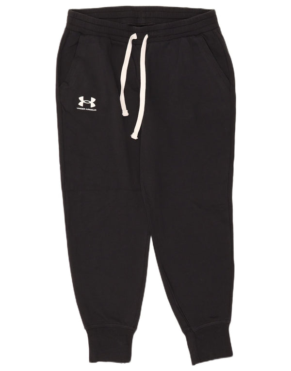 UNDER ARMOUR Womens Tracksuit Trousers Joggers UK 14 Large Black Cotton