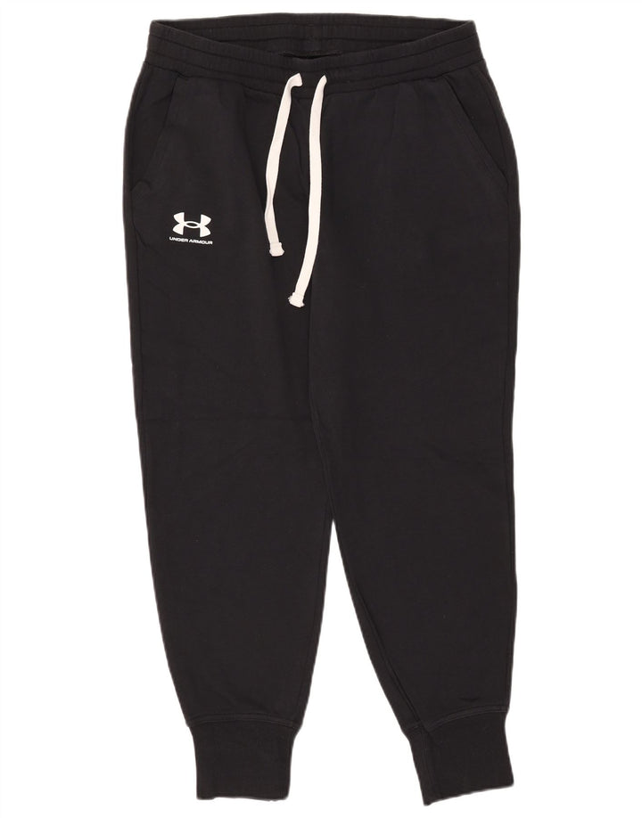 UNDER ARMOUR Womens Tracksuit Trousers Joggers UK 14 Large Black Cotton