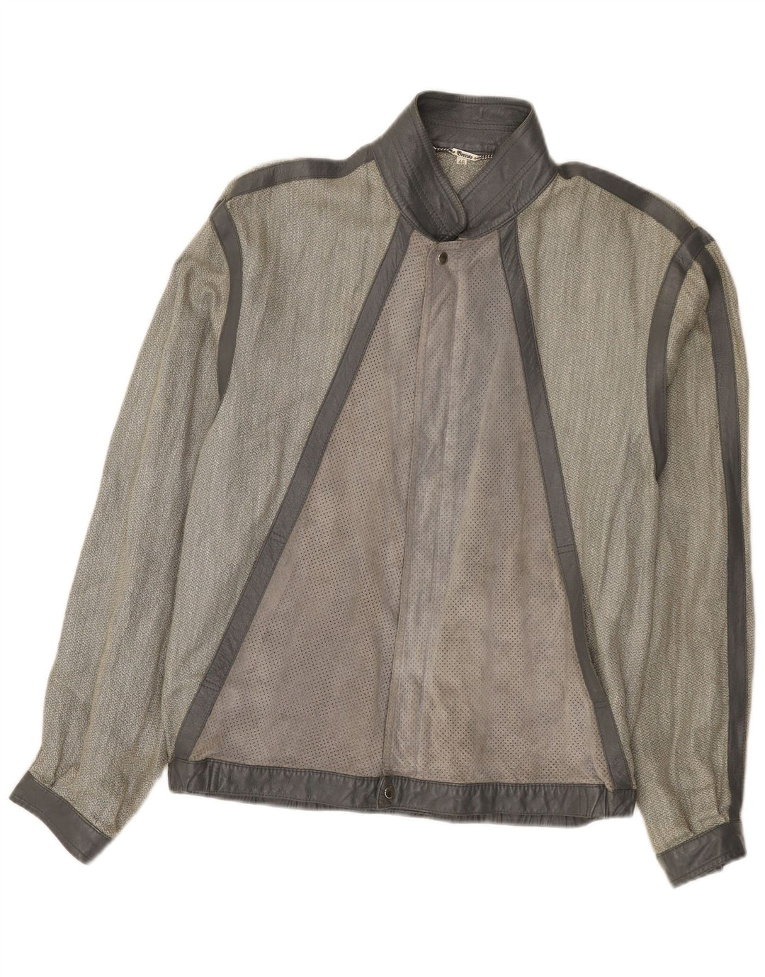 Breco's Mens Bomber Jacket IT 46 Small Grey