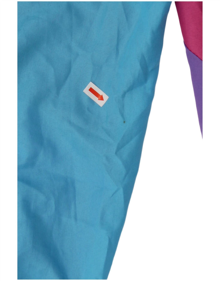 VINTAGE Womens Tracksuit Trousers Joggers UK 10 Small  Blue Colourblock