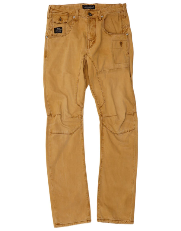 JACK & JONES Mens Stan Anti Fit Straight Casual Trousers W29 L32 Beige