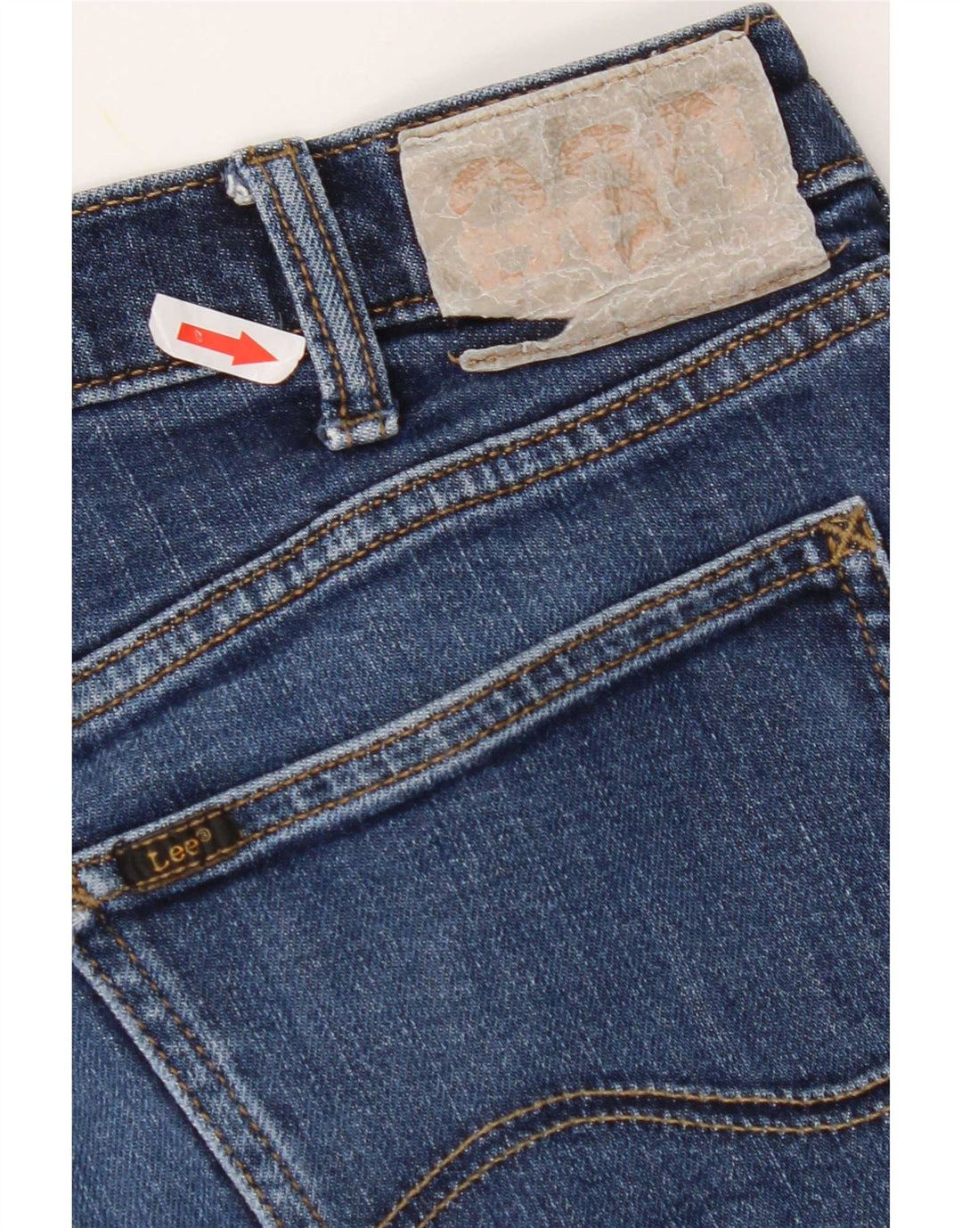 Lee Womens Daren Zip Fly Straight Jeans W36 L30 Blue Cotton