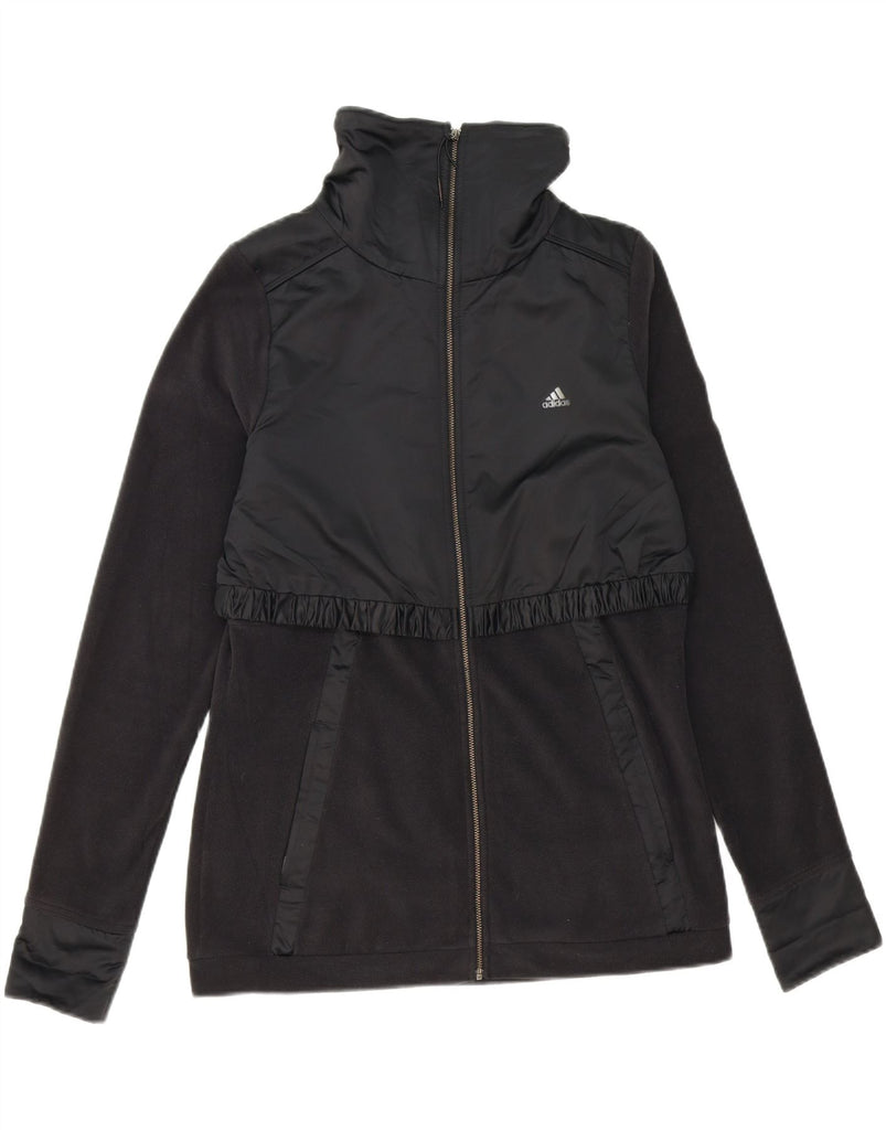 ADIDAS Womens Clima 365 Fleece Jacket UK 16 Large Black Polyester Vintage Adidas and Second-Hand Adidas from Messina Hembry 