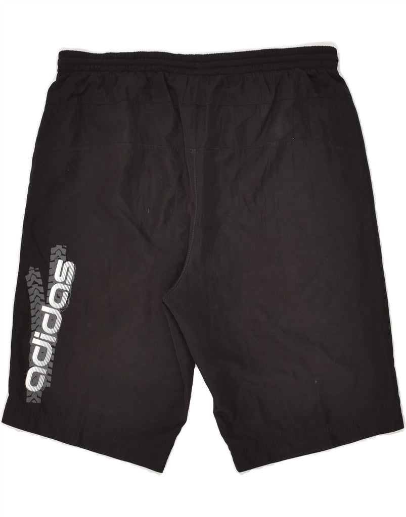 ADIDAS Boys Graphic Sport Shorts 13-14 Years Black Polyester | Vintage Adidas | Thrift | Second-Hand Adidas | Used Clothing | Messina Hembry 