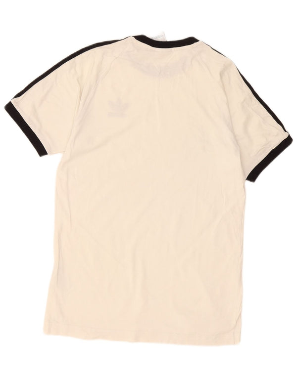 Adidas Mens T-Shirt Top Small White Cotton