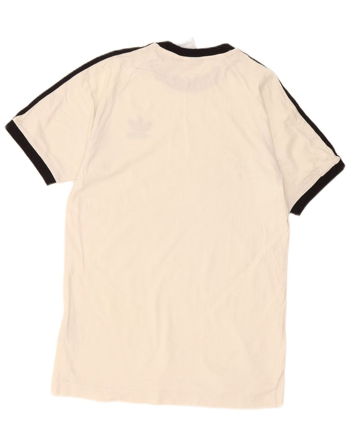 Adidas Mens T-Shirt Top Small White Cotton