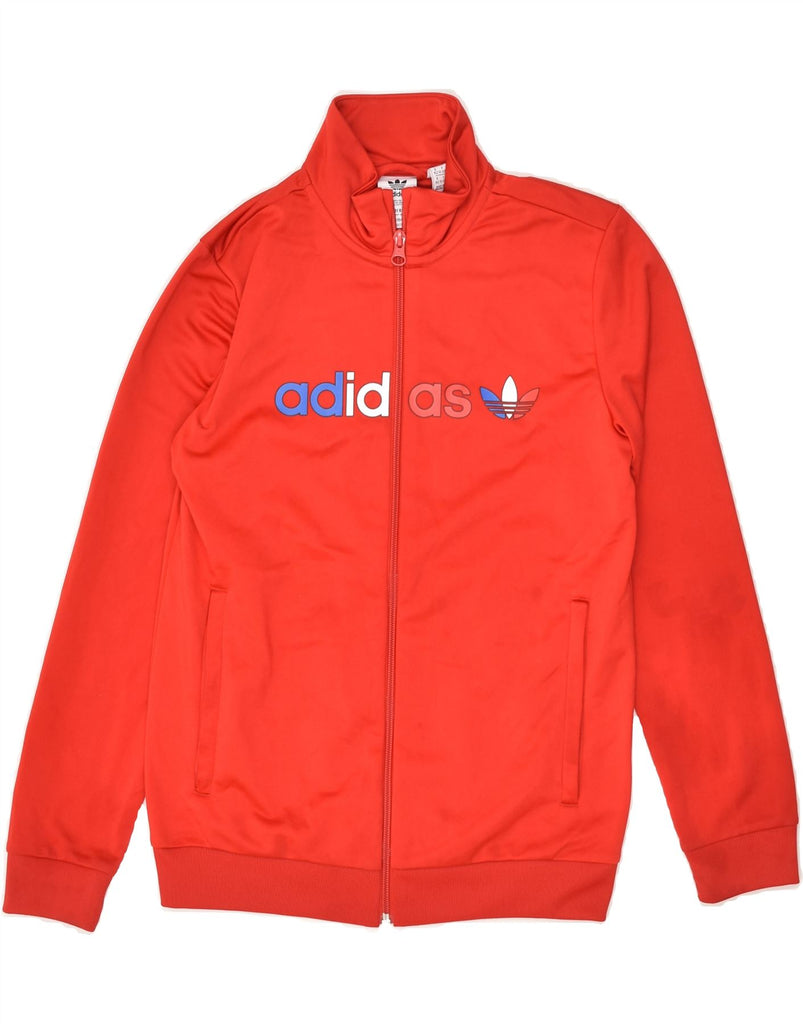 ADIDAS Girls Tracksuit Top Jacket 11-12 Years Red Polyester | Vintage Adidas | Thrift | Second-Hand Adidas | Used Clothing | Messina Hembry 