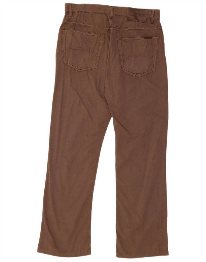 MARLBORO CLASSICS Mens Straight Casual Trousers W31 L30 Brown Cotton