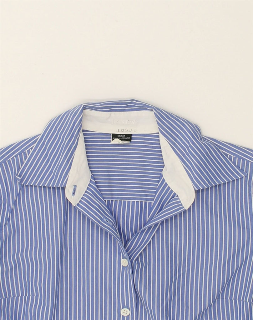 J. CREW Womens Shirt UK 6 XS Blue Striped Cotton | Vintage J. Crew | Thrift | Second-Hand J. Crew | Used Clothing | Messina Hembry 