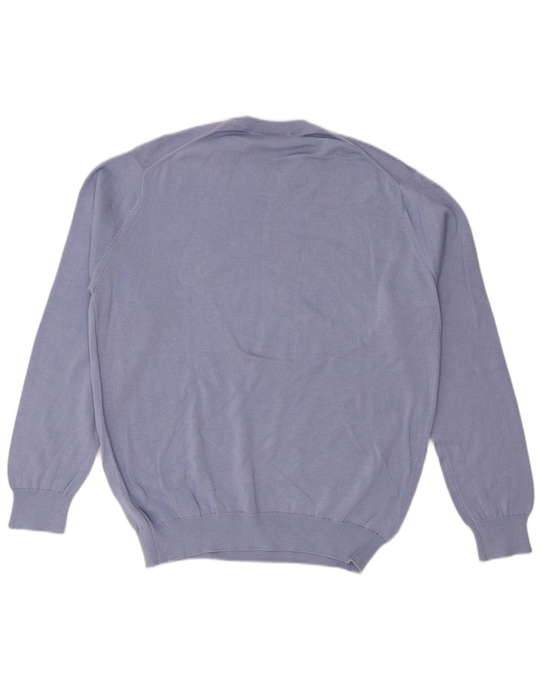 LACOSTE Mens Crew Neck Jumper Sweater Size 5 Large Blue Cotton