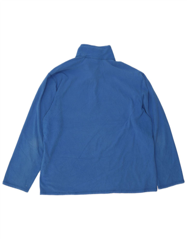 THE NORTH FACE Mens Zip Neck Fleece Jumper XL Blue Polyester