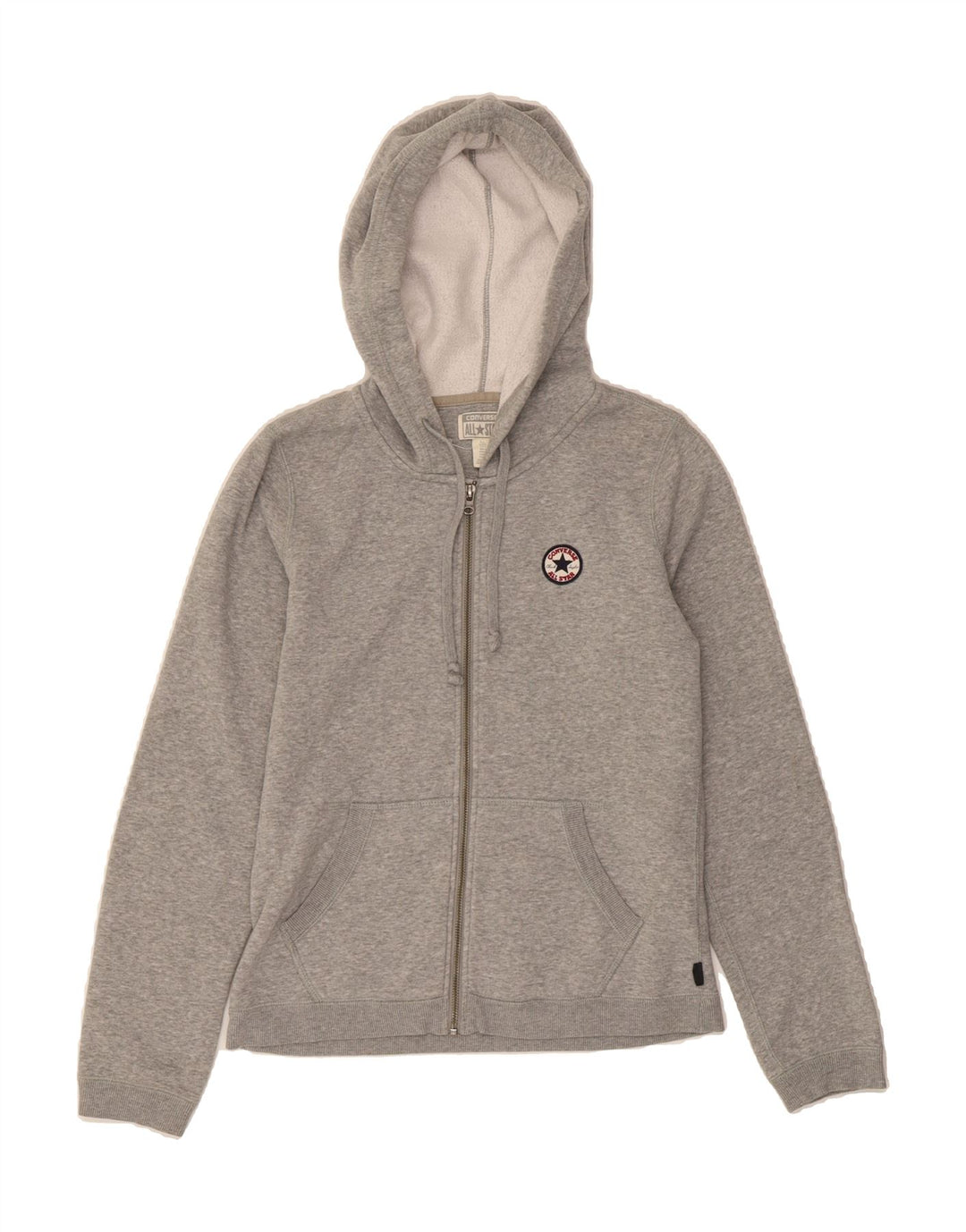 CONVERSE Boys Zip Hoodie Sweater 13-14 Years Large Grey Cotton Vintage Converse and Second-Hand Converse from Messina Hembry 