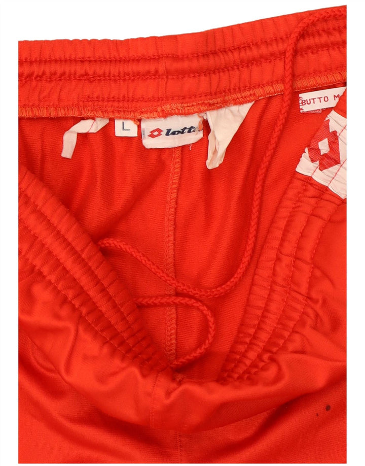 Lotto Mens Graphic Tracksuit Trousers Large  Red Colourblock