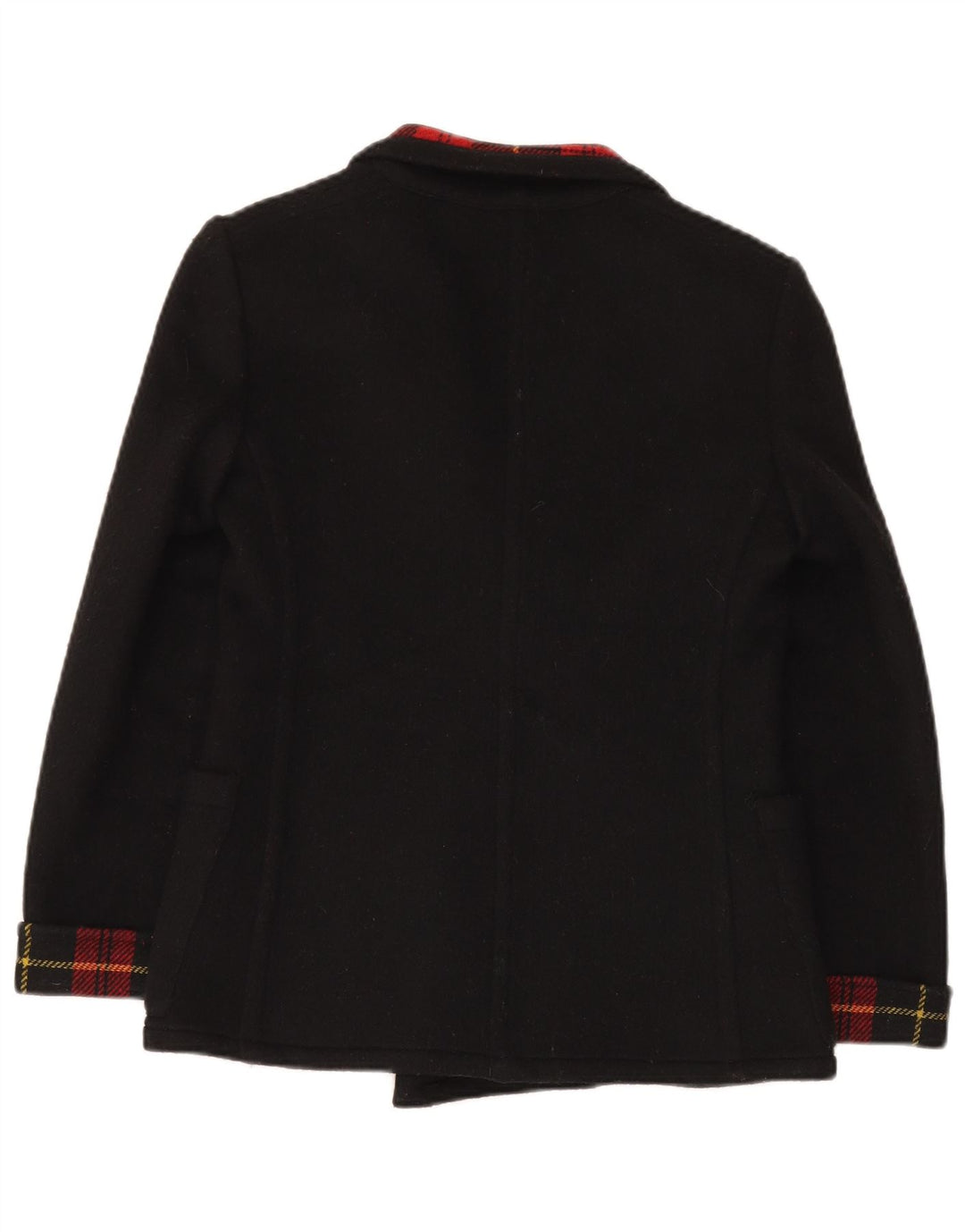 Vintage Womens Double Breasted Blazer Jacket IT 42 Medium Black Check