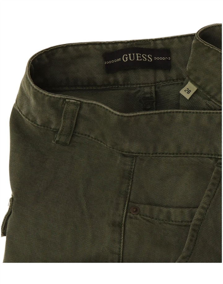 Guess Womens Joggers Cargo Trousers W28 L29 Green