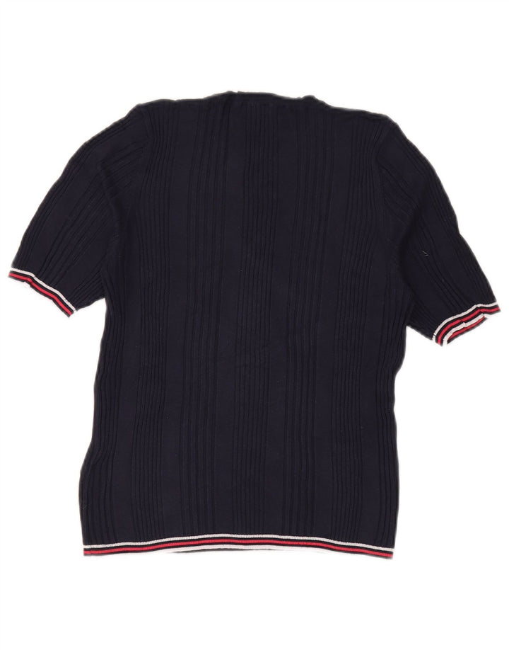 MARKS & SPENCER Womens Crew Neck Jumper Sweater UK 14 Large Navy Blue