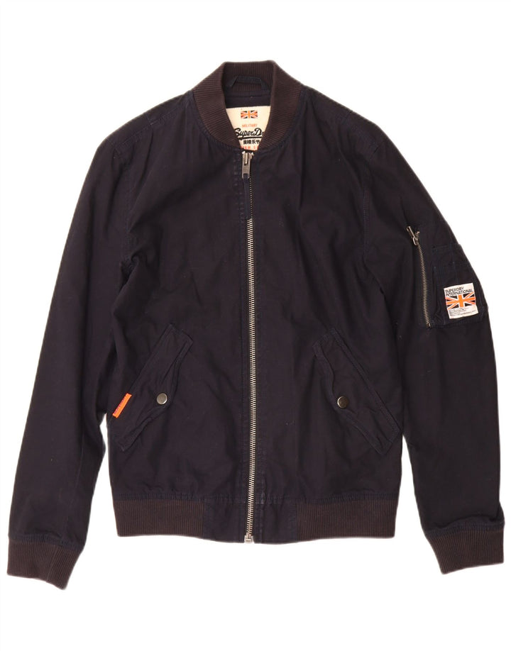 Superdry Mens Bomber Jacket UK 36 Small Navy Blue
