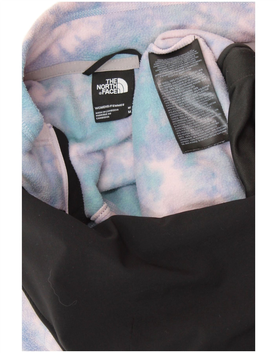 THE NORTH FACE Womens Fleece Jumper UK 14 Medium Multicoloured Tie Dye