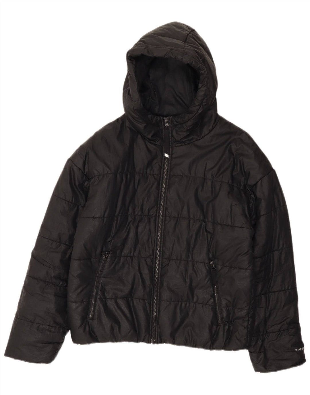 Nike Womens Therma-Fit Oversized Padded Jacket UK 10 Small Black Polyester