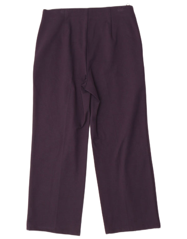 Marks & Spencer Womens Casual Trousers UK 10 Small W28 L26 Navy Blue
