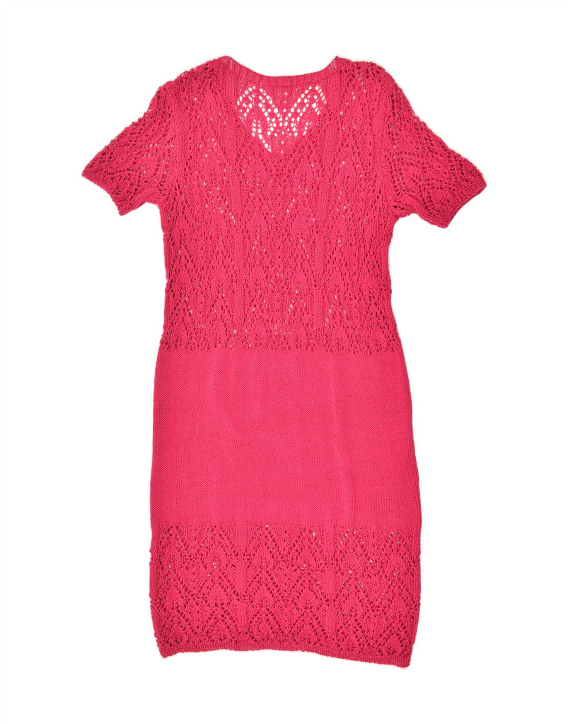 VINTAGE Womens Jumper Dress UK 12 Medium Pink | Vintage Vintage | Thrift | Second-Hand Vintage | Used Clothing | Messina Hembry 