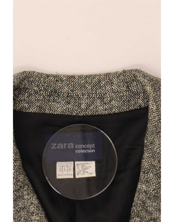 Zara Womens Oversized Overcoat EU 38 Small Grey Wool