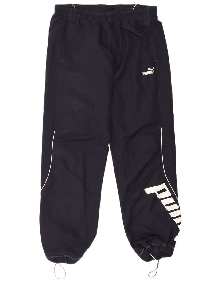 Puma Mens Graphic Tracksuit Trousers Joggers Large  Navy Blue