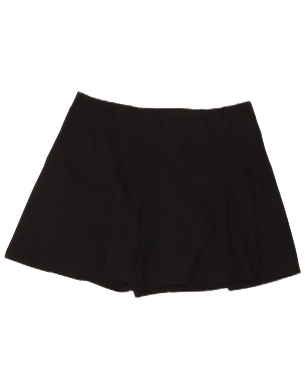 Zara Womens Skort Mini Skirt Large W30  Black Polyester