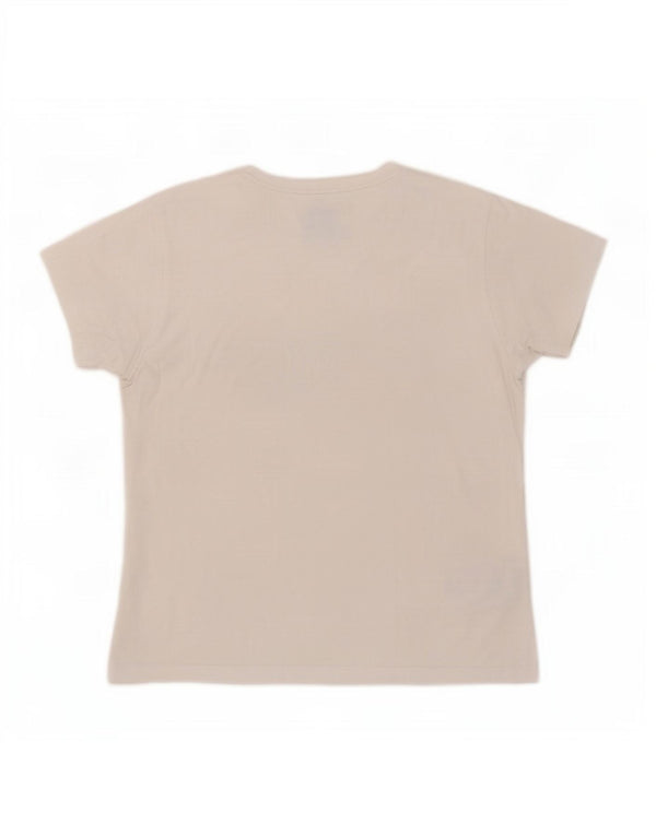 Jack Wolfskin Womens Graphic T-Shirt Top UK 16 Large White Cotton