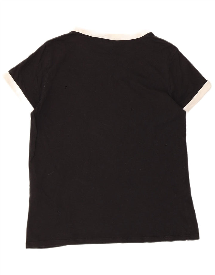 Levi's Womens T-Shirt Top UK 10 Small Black Colourblock Cotton