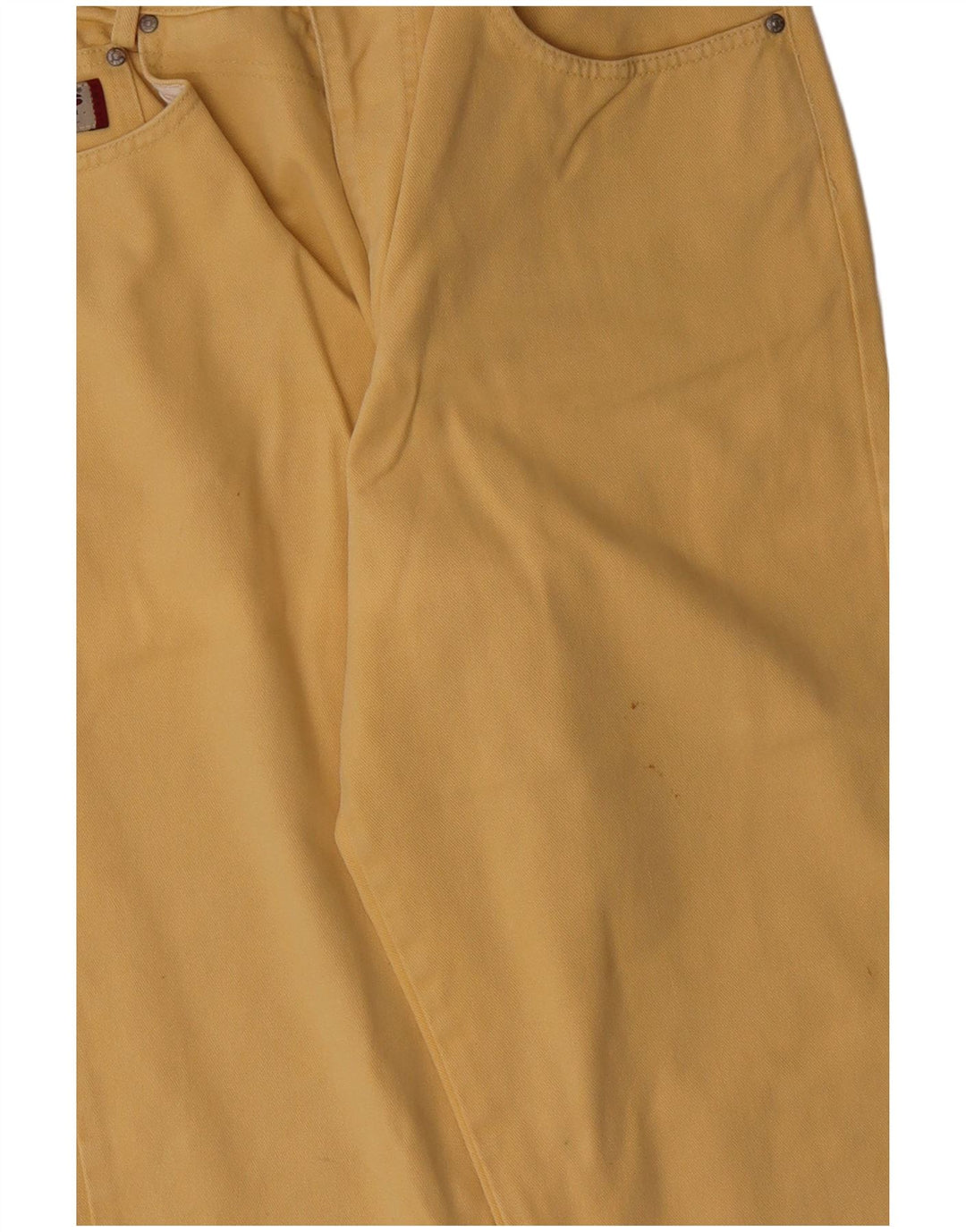 H.I.S Womens High Waist Tapered Jeans UK 18 XL W32 L28 Yellow Cotton