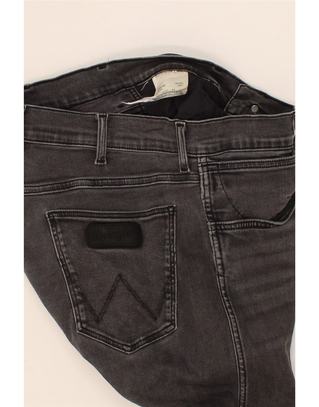 WRANGLER Mens Slim Jeans W32 L25 Grey Vintage Wrangler and Second-Hand Wrangler from Messina Hembry 