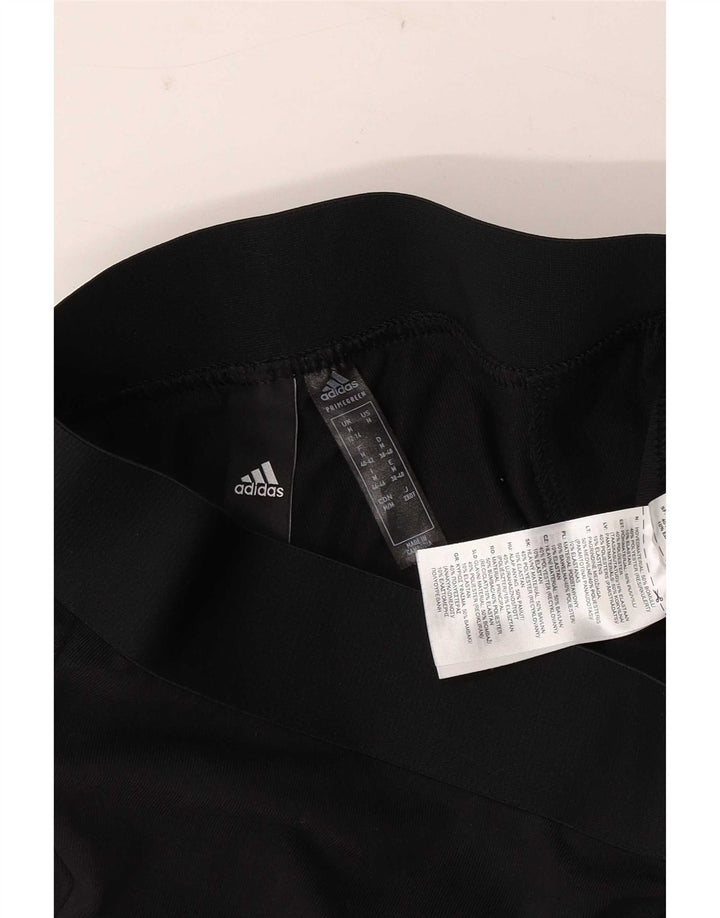 Adidas Womens Graphic Leggings UK 12/14 Medium Black Cotton