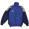 Adidas Boys Tracksuit Top Jacket 13-14 Years Navy Blue Colourblock