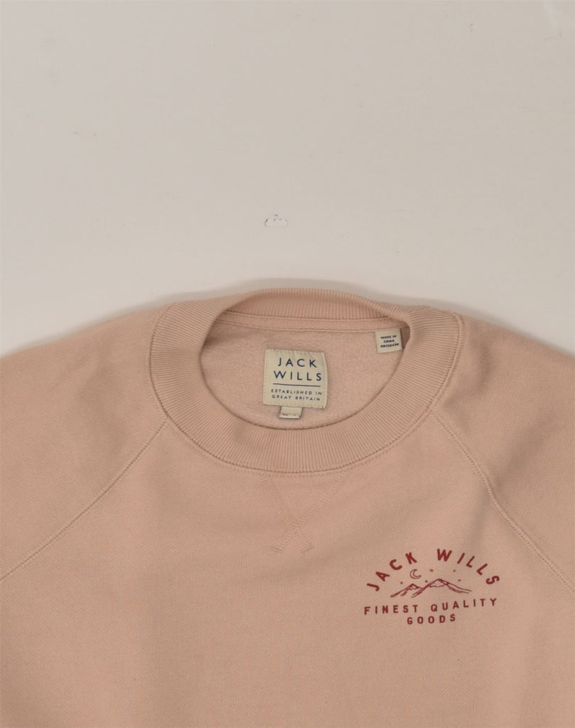 JACK WILLS Womens Sweatshirt Jumper UK 10 Small  Beige Cotton | Vintage Jack Wills | Thrift | Second-Hand Jack Wills | Used Clothing | Messina Hembry 