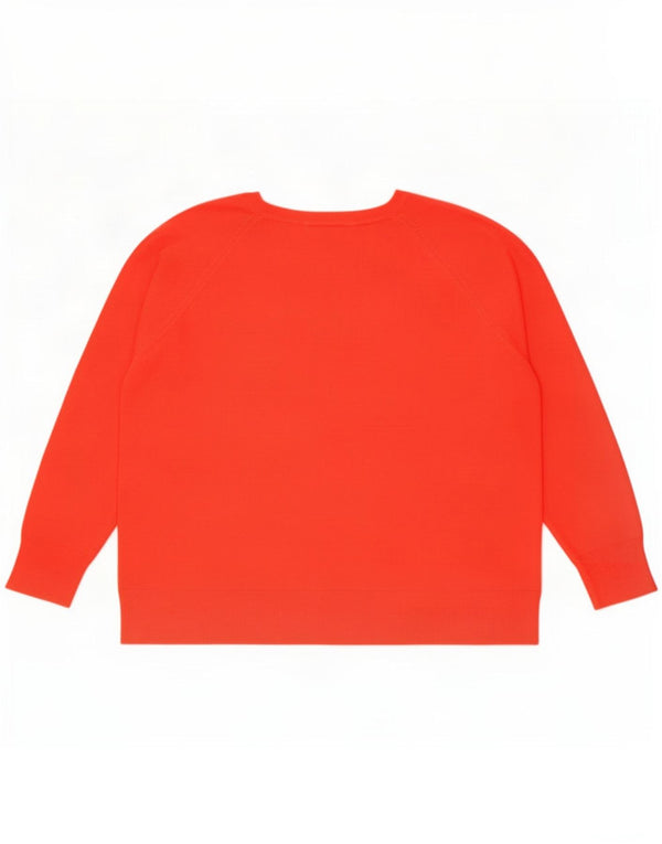 Zara Womens Boat Neck Jumper Sweater UK 18 XL Red