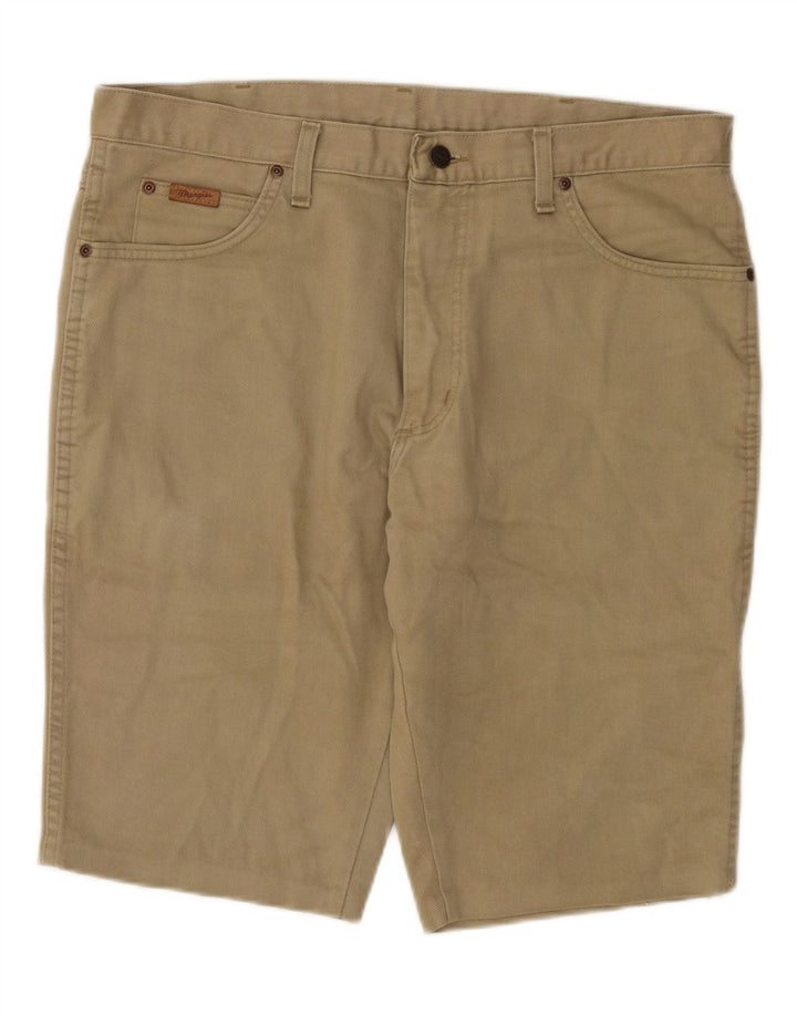 Wrangler Mens Texas Denim Shorts W36 Large Beige Cotton